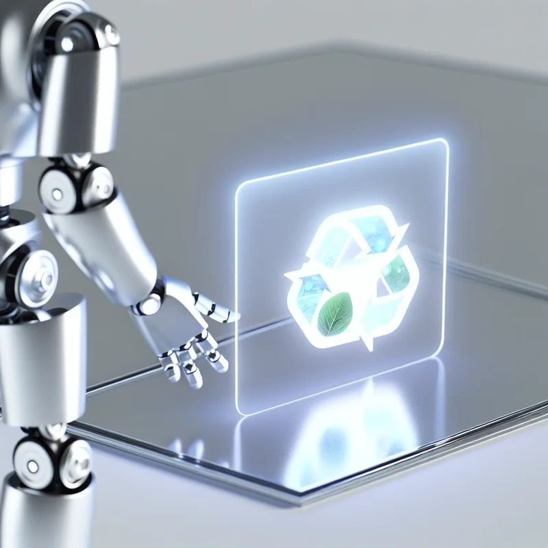 A visual representation of Harnessing AI for Environmental Services: Innovations, Applications, and Future Challenges featuring AI technologies and industry-specific elements.